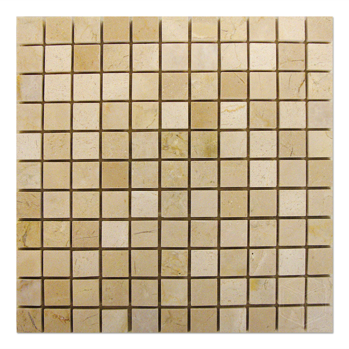 Crema Marfil Marble Mosaic 1″x1″ Polished | Wholesale Marble Tiles